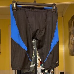 TYR Men's Jammer Shorts with Black and Blue Accents